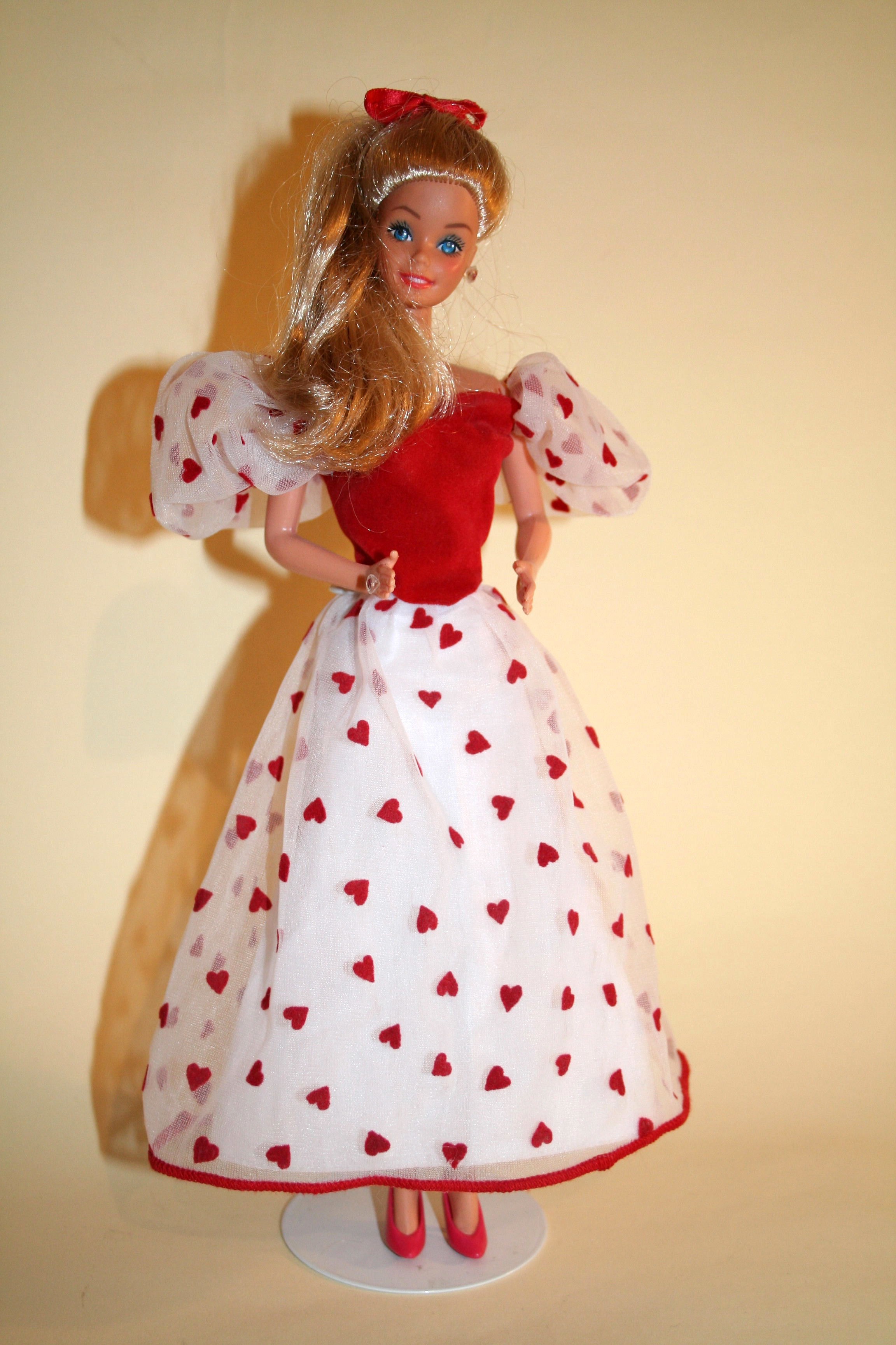 barbie with red heart dress